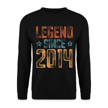 2014 Naissance Année de naissance Anniversaire - Sweat-shirt Unisexe - noir - Devant - Alina (178cm) & Michal (187cm)