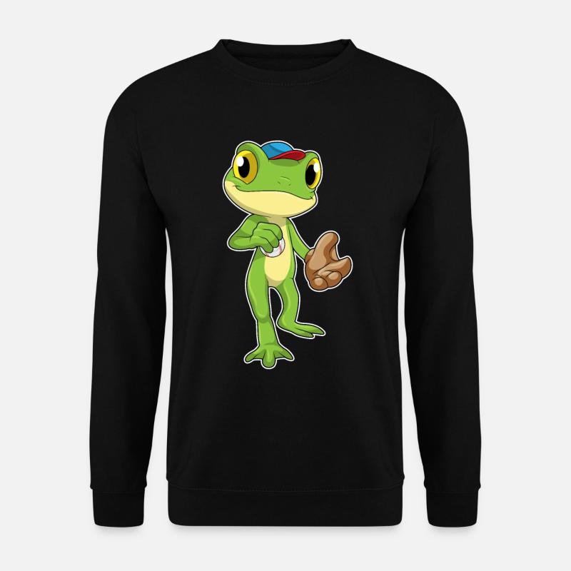 Frog Baseball Baseball Glove - Unisex Sweatshirt - black