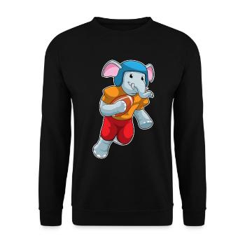 Elephant American Football Sport - Unisex Sweatshirt - black - Front - Alina (178cm) & Michal (187cm)