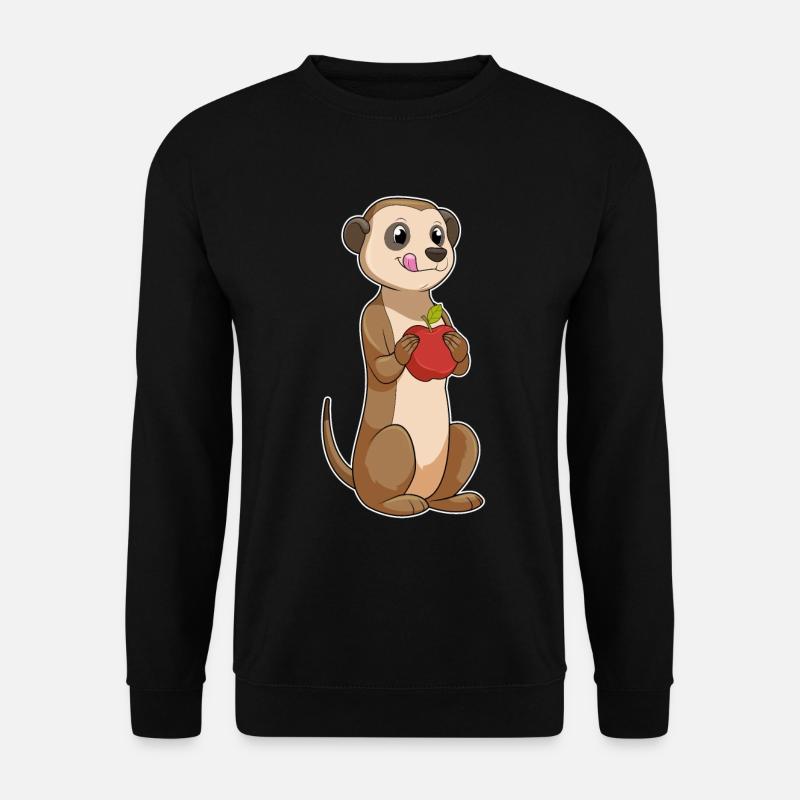 Erdmännchen Apfel - Unisex Pullover - Schwarz
