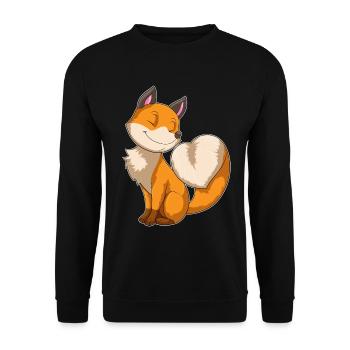 Fuchs Herz - Unisex Pullover - Schwarz - Vorne - Alina (178cm) & Michal (187cm)