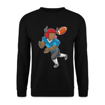 Taurus American Football Sports - Unisex Sweatshirt - black - Front - Alina (178cm) & Michal (187cm)