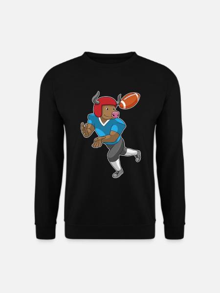 Stier American Football Sport - Unisex Pullover - Schwarz