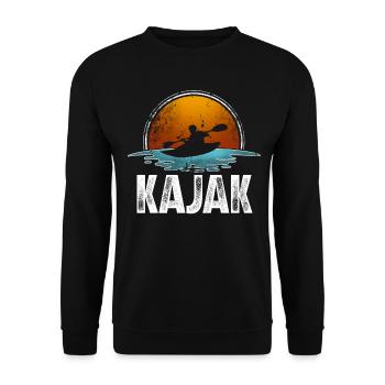 Kajak Kajakfahren - Unisex Pullover - Schwarz - Vorne - Alina (178cm) & Michal (187cm)