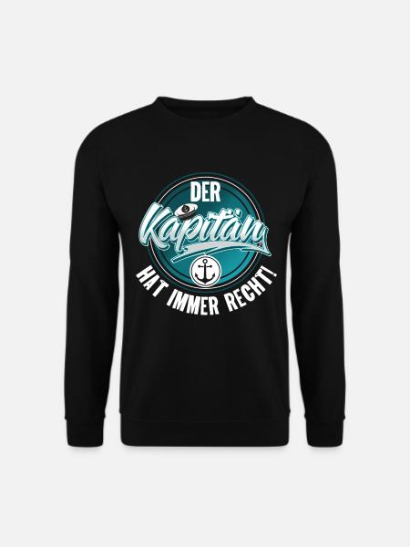 Kapitän Motorboot Segeln Boot Schiff - Unisex Pullover - Schwarz
