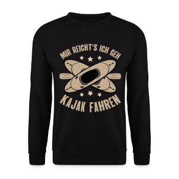 Kajak Kajakfahren - Unisex Pullover - Schwarz - Vorne - Alina (178cm) & Michal (187cm)