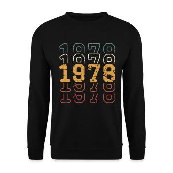 1978 - Unisex Pullover - Schwarz - Vorne - Alina (178cm) & Michal (187cm)