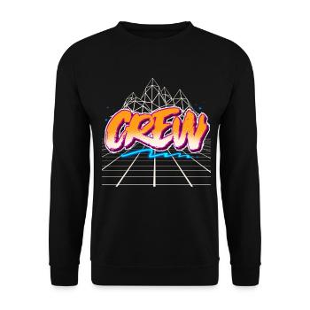 Crew - Unisex Sweatshirt - black - Front - Alina (178cm) & Michal (187cm)