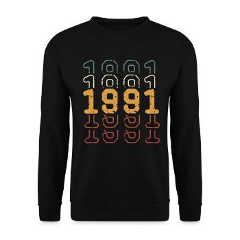 1991 - Unisex Sweatshirt - black - Front - Alina (178cm) & Michal (187cm)