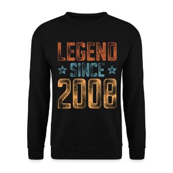 2008 Naissance Année de naissance Anniversaire - Sweat-shirt Unisexe - noir - Devant - Alina (178cm) & Michal (187cm)