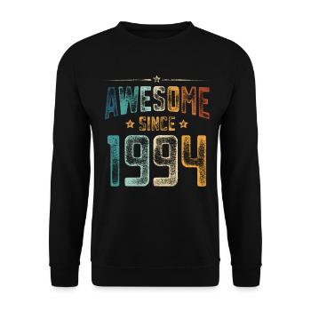1994 Naissance Année de naissance - Sweat-shirt Unisexe - noir - Devant - Alina (178cm) & Michal (187cm)