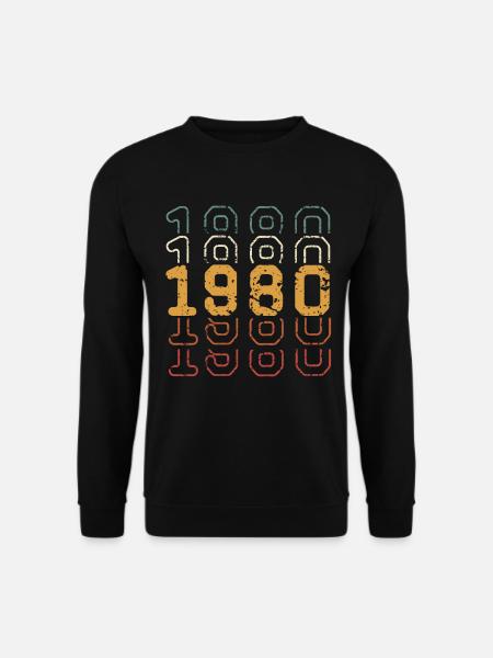 1980 - Sweat-shirt Unisexe - noir