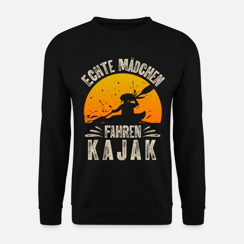Kajak Kajakfahrerin - Unisex Pullover - Schwarz