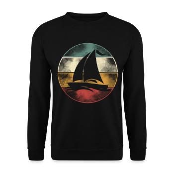 Segeln Segler Segelboot Anker - Unisex Pullover - Schwarz - Vorne - Alina (178cm) & Michal (187cm)