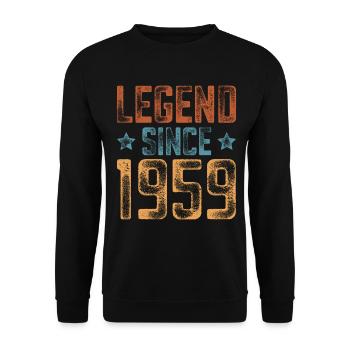 1959 Geboren Geburtsjahr Geburtstag - Unisex Pullover - Schwarz - Vorne - Alina (178cm) & Michal (187cm)