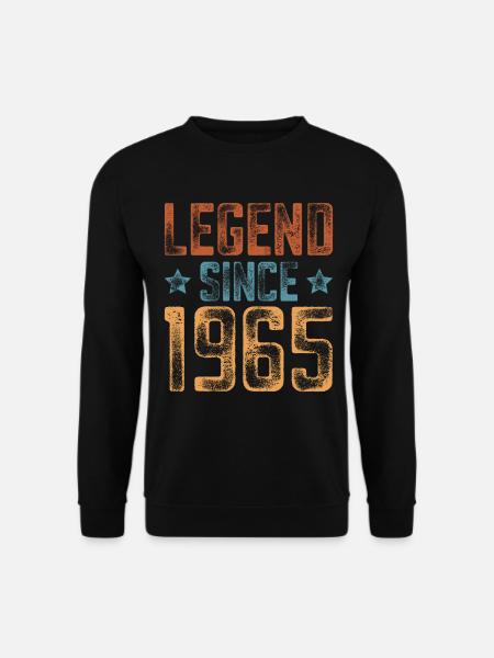 1965 Geboren Geburtsjahr Geburtstag - Unisex Pullover - Schwarz