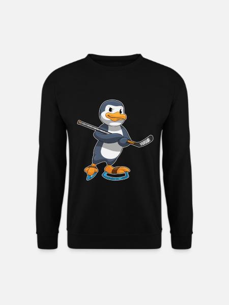 Pinguin Eishockey Eishockeyschläger - Unisex Sweatshirt - black