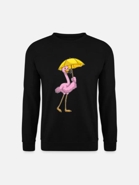 Flamingo Umbrella - Unisex Sweatshirt - black