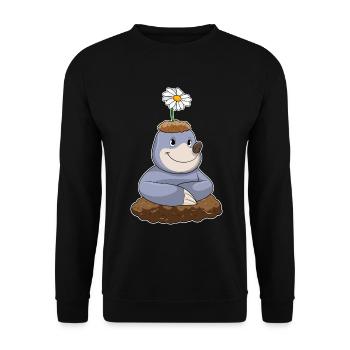 Mole Daisy - Unisex Sweatshirt - black - Front - Alina (178cm) & Michal (187cm)