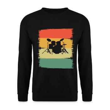 Percussion - Unisex Sweatshirt - black - Front - Alina (178cm) & Michal (187cm)