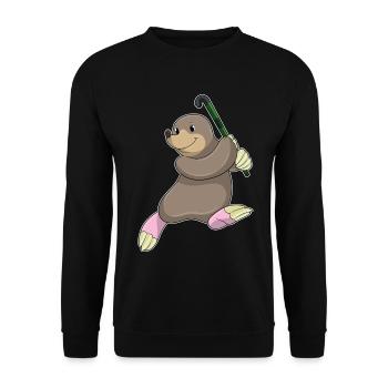 Mole Field Hockey Field Hockey Stick - Unisex Sweatshirt - black - Front - Alina (178cm) & Michal (187cm)