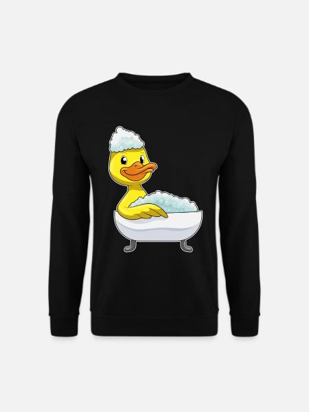 Duck Bathing Bathtub - Unisex Sweatshirt - black