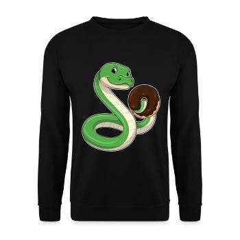 Donut Serpent - Sweat-shirt Unisexe - noir - Devant - Alina (178cm) & Michal (187cm)