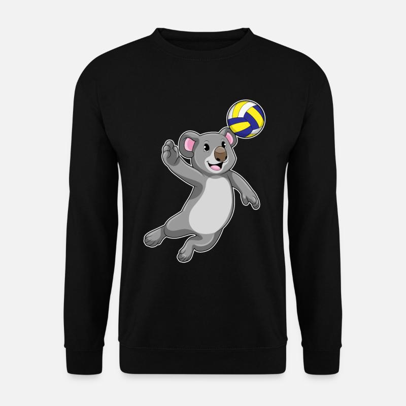 Koala Volleyballspieler Volleyball - Unisex Pullover - Schwarz