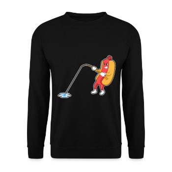 Pêche à la canne à pêche Hot-dog Angler - Sweat-shirt Unisexe - noir - Devant - Alina (178cm) & Michal (187cm)