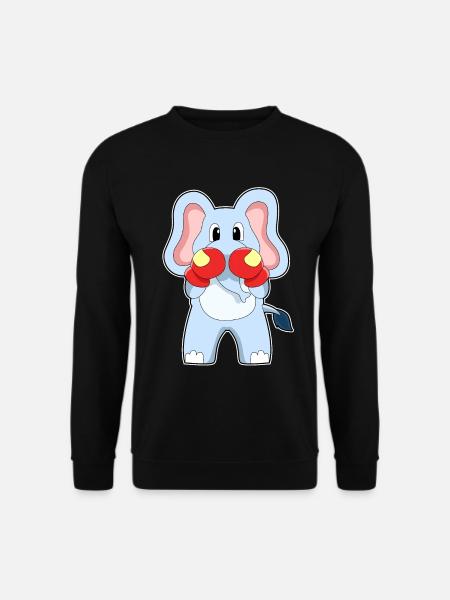 Elefant Boxer Boxhandschuhe Boxen - Unisex Pullover - Schwarz