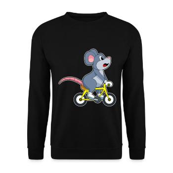 Vélo souris - Sweat-shirt Unisexe - noir - Devant - Alina (178cm) & Michal (187cm)
