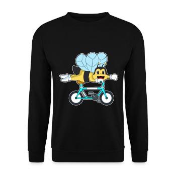 Bee Bicycle - Unisex Sweatshirt - black - Front - Alina (178cm) & Michal (187cm)