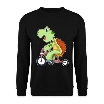 Turtle Bicycle - Unisex Sweatshirt - black - Front - Alina (178cm) & Michal (187cm)
