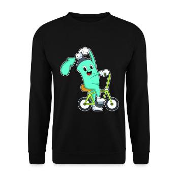 Spray Can Bicycle - Unisex Sweatshirt - black - Front - Alina (178cm) & Michal (187cm)
