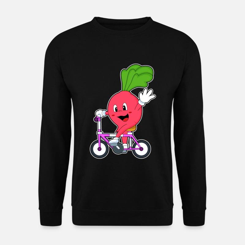 Radis avec vélo - Sweat-shirt Unisexe - noir