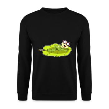 Frog Glasses - Unisex Sweatshirt - black - Front - Alina (178cm) & Michal (187cm)
