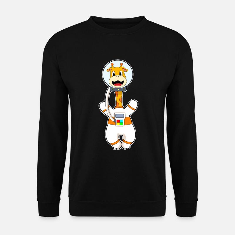 Giraffe Astronaut Space - Unisex Sweatshirt - black