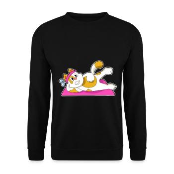 Gymnastique de fitness yoga pour chats - Sweat-shirt Unisexe - noir - Devant - Alina (178cm) & Michal (187cm)