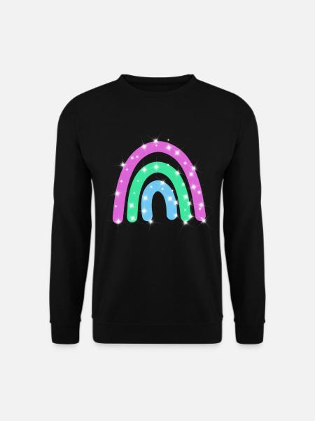 Polysexual Glitter Rainbow - Unisex Sweatshirt - black