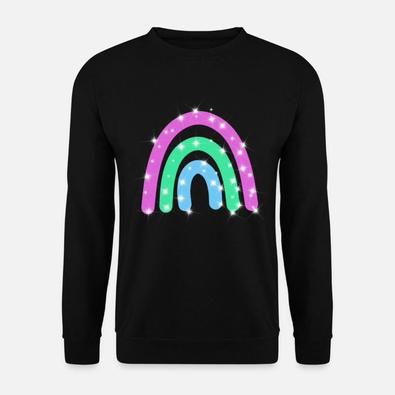 Polysexual Glitter Rainbow - Unisex Sweatshirt - black