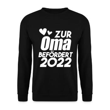 Oma 2022 - Werdende Oma 2022 - Unisex Pullover - Schwarz - Vorne - Alina (178cm) & Michal (187cm)