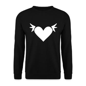Ange du Cœur Ange Gardien - Sweat-shirt Unisexe - noir - Devant - Alina (178cm) & Michal (187cm)