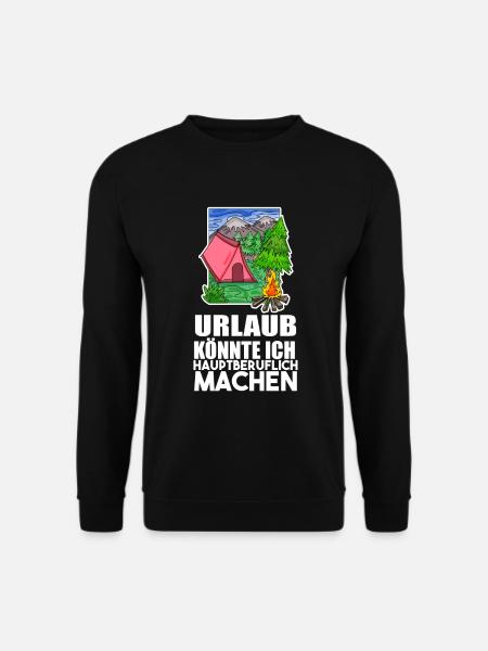 Urlaub Naturliebhaber Camping Zelt - Unisex Pullover - Schwarz