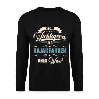 Kajak Kajakfahrer Kajaker Team - Unisex Pullover - Schwarz - Vorne - Alina (178cm) & Michal (187cm)