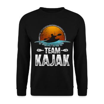 Kajak Kajakfahrer Kajaker Team - Unisex Pullover - Schwarz - Vorne - Alina (178cm) & Michal (187cm)