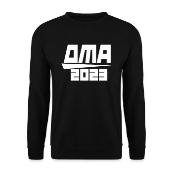Oma 2023 - Werdende Oma 2023 - Unisex Pullover - Schwarz - Vorne - Alina (178cm) & Michal (187cm)