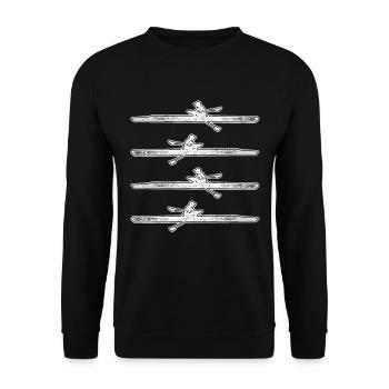 Rowing Rower Rowing Boat - Unisex Sweatshirt - black - Front - Alina (178cm) & Michal (187cm)