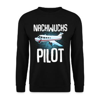 Pilot Kinder Nachwuchs - Unisex Pullover - Schwarz - Vorne - Alina (178cm) & Michal (187cm)