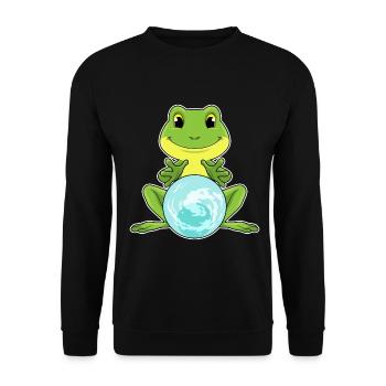 Frog Crystal Ball - Unisex Sweatshirt - black - Front - Alina (178cm) & Michal (187cm)