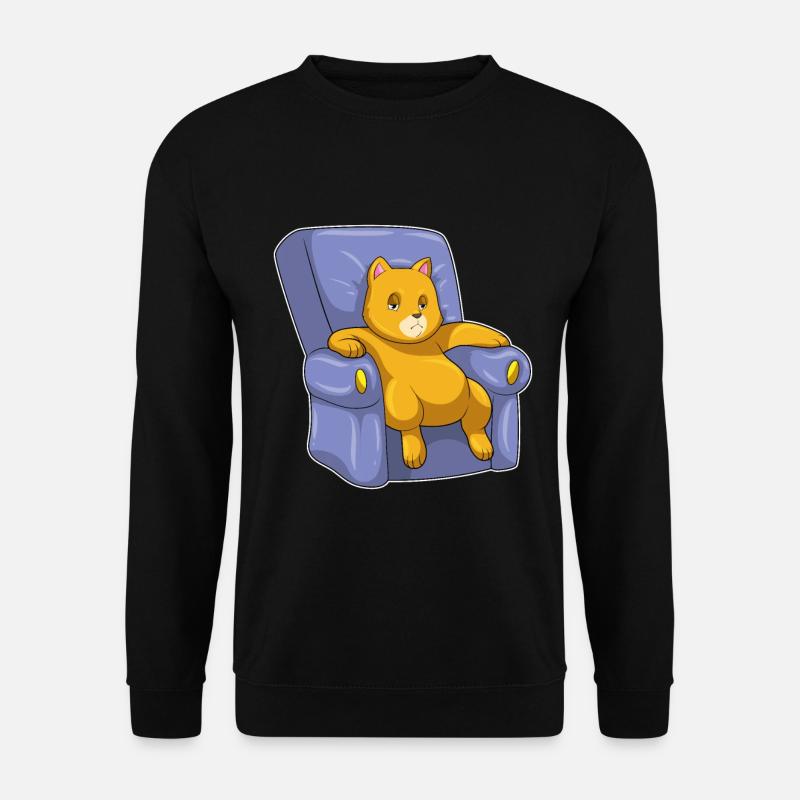 Katze Sofa - Unisex Pullover - Schwarz